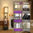 Jarold 63.7" Column Dimmable Floor Lamp with Shelves & Remote Control & USB Charging Station-1624514962