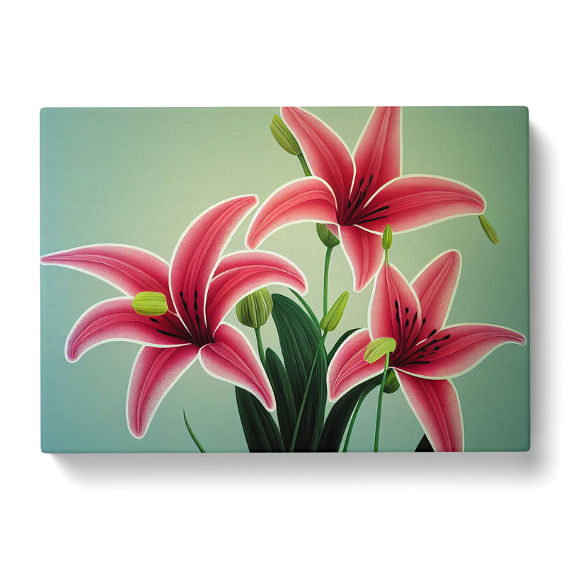 Delicious Lily Flowers - Wrapped Canvas, 50cm H x 76cm W x 3cm D