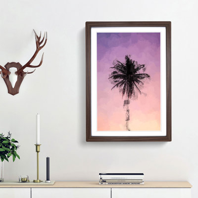 Summer Palm Tree in Abstract - Framed Print