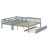 Twin Over Full Rubber Wood Bunk Bed – Twin-Size Trundle, Convertible Ladder, Guardrail & Detachable/Convertible Design-624177149