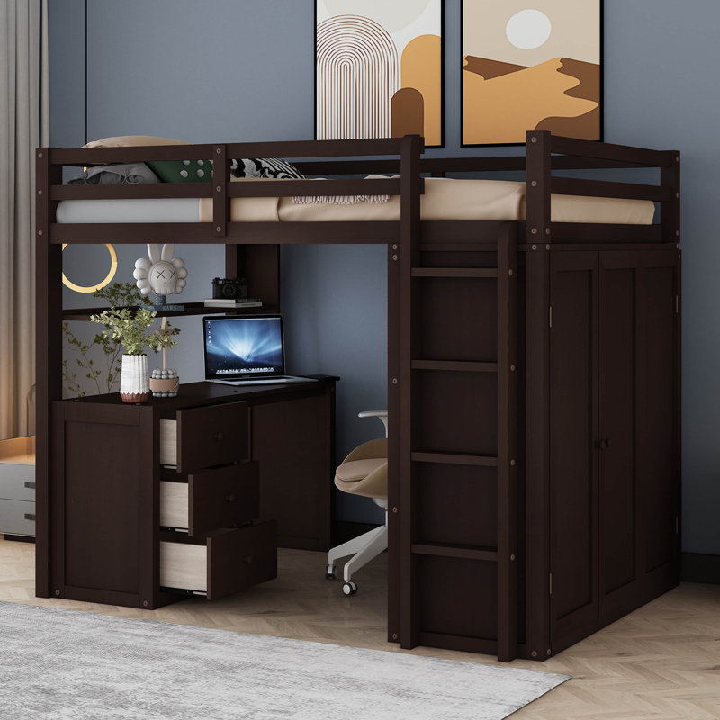 Clapton Kids Full Loft Bed, Espresso
