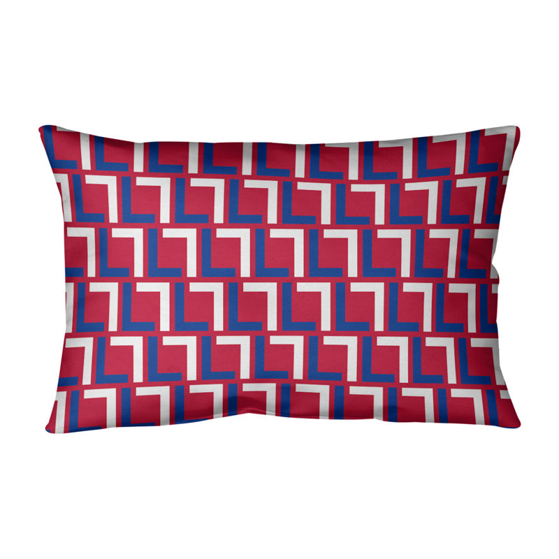 Housse de coussin rectangulaire et insert Buffalo Football Luxury, Bleu / blanc / rouge, Polyester sergé