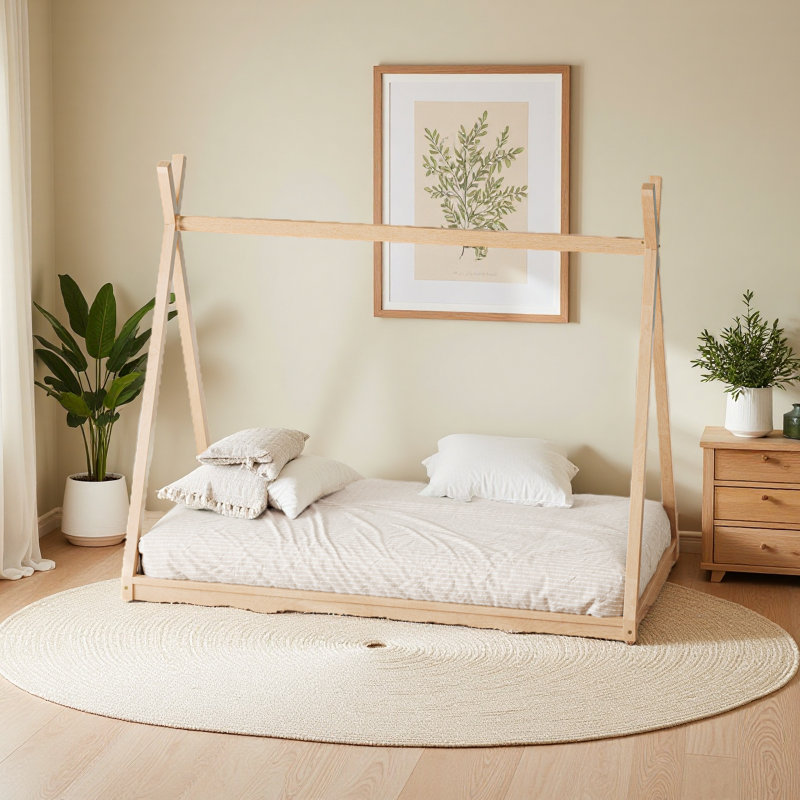 Lit maison Montessori, Naturel