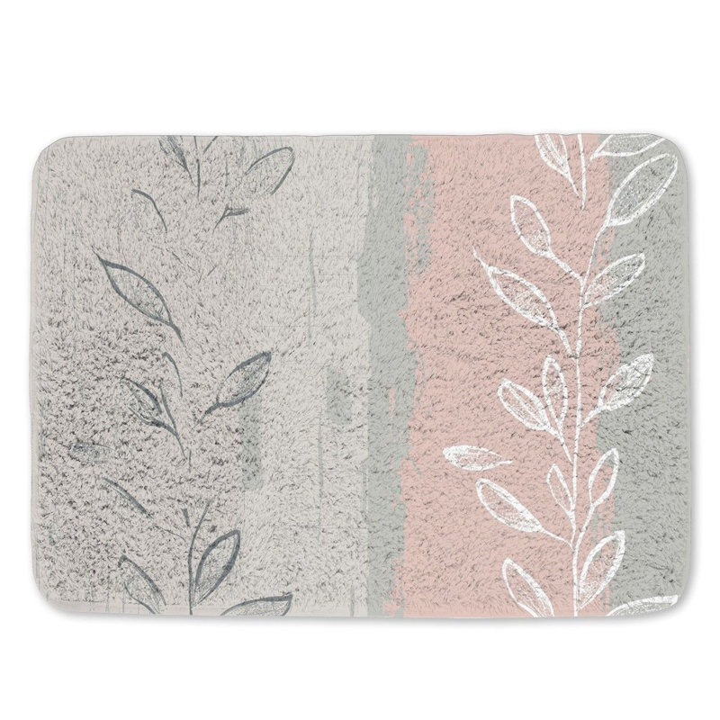 Laurne Microfiber / Microsuede Bath Mat, Single - 34" L x 21" W