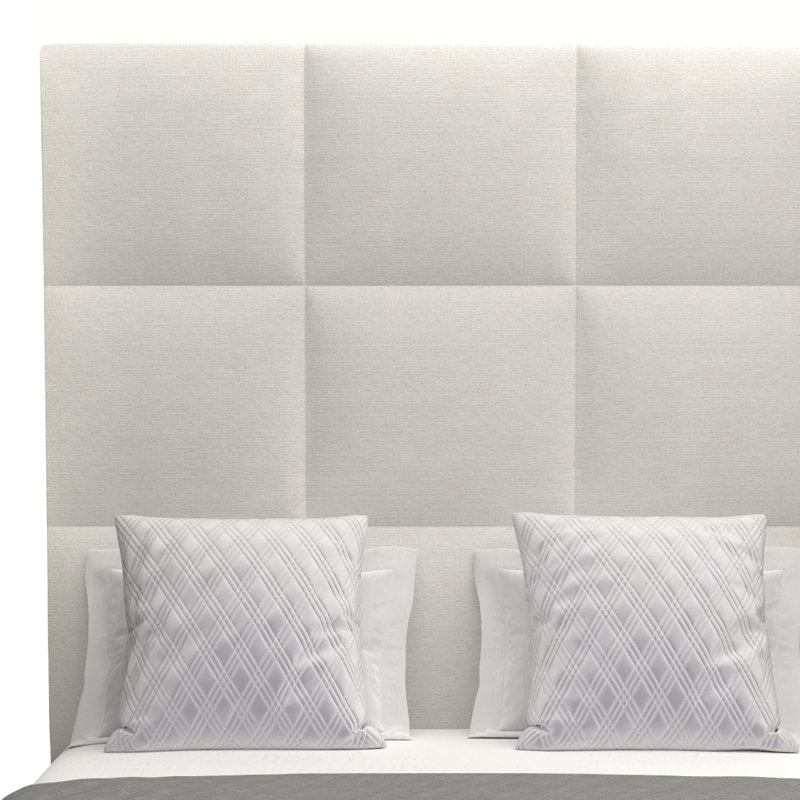 Dezyah Upholstered Standard Bed, King, Off White Revolution®