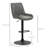 Swivel Upholstered Adjustable Height Counter Stool with Metal Frame