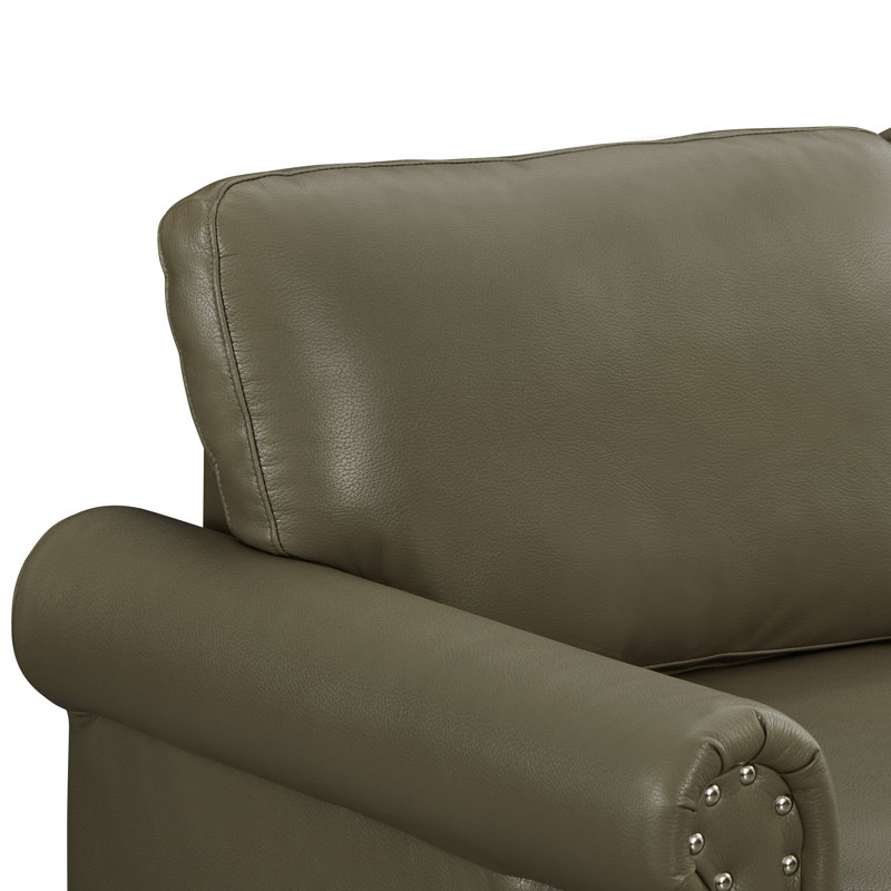 Causeuse Dode avec salon en bois, Taupe