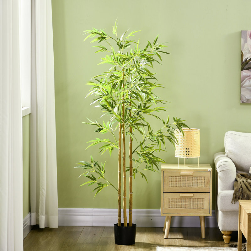 Arbre de bambou artificiel 6 pi, plante artificielle en pot de chambre de bébé
