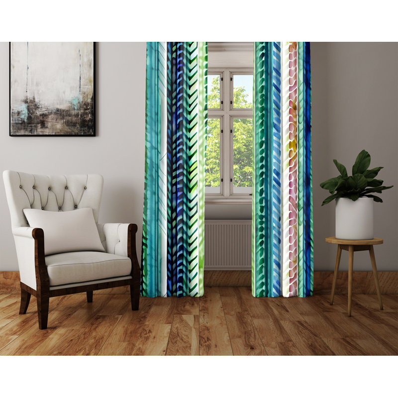 Paire de rideaux semi-transparents en polyester Dhyan, L 20 po x L 52 po