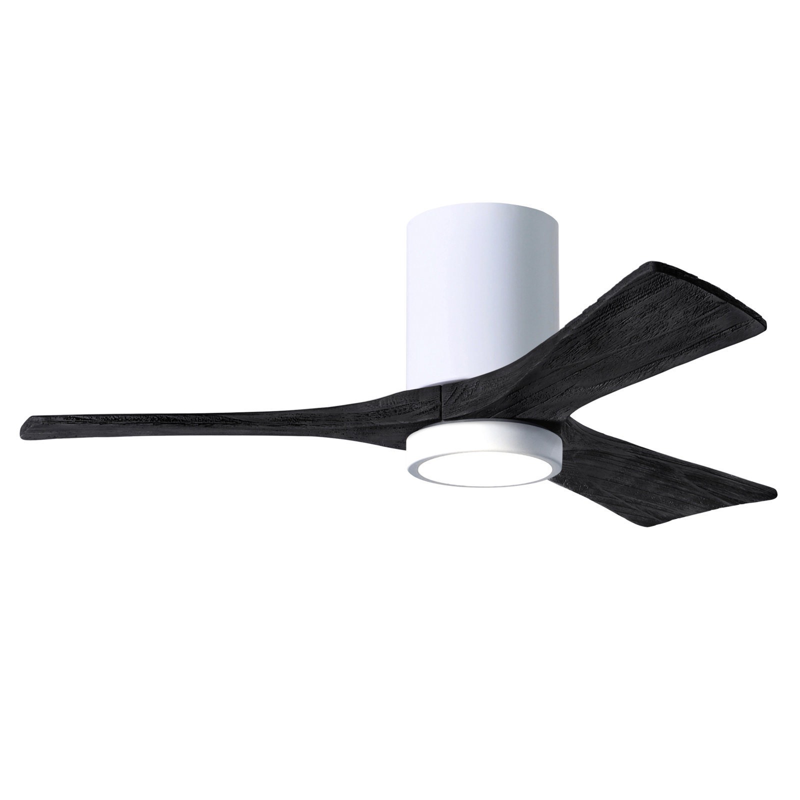 Olivier 3 Blade Ceiling Fan with LED Light Kit, Gloss White, Matte Black, 42"
