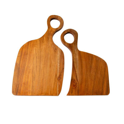 Nested Love Wood Cutting Boards Natural, Set Of 2