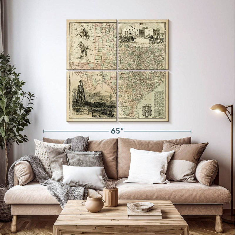 Aliaz Map Of Texas, 45'' H x 45'' W