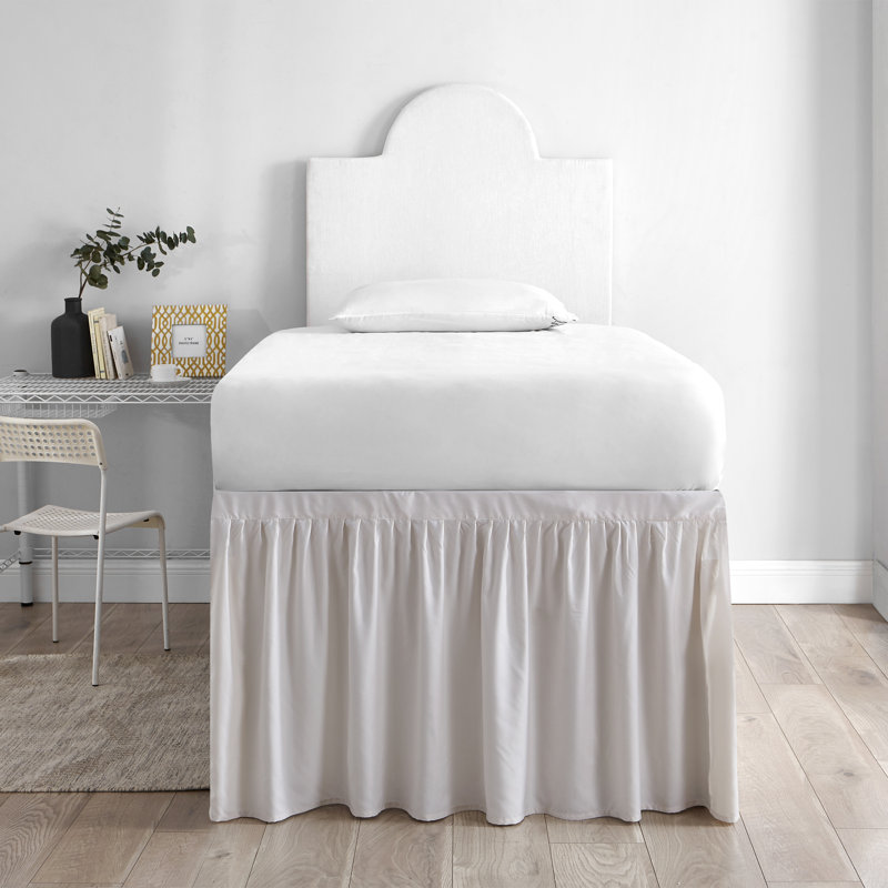 Ruffled Bed Skirt, Jet Stream, Twin XL