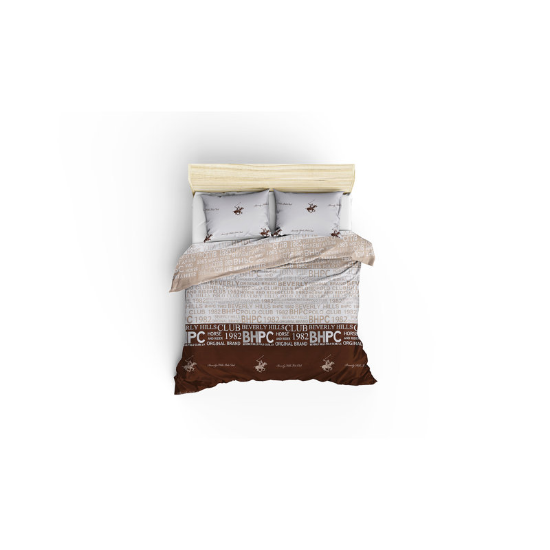 Gudino No Pattern Duvet Cover Set with Pillowcases Included, Brown/Cream/White, Single - 2 Pillowcases (80 x 80 cm)