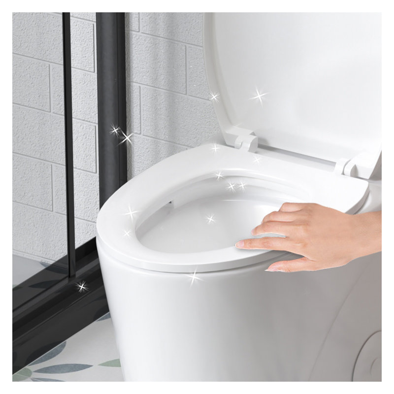 Housse de siège de toilette en polypropylène blanc brillant pour la série W31 - Design américain classique