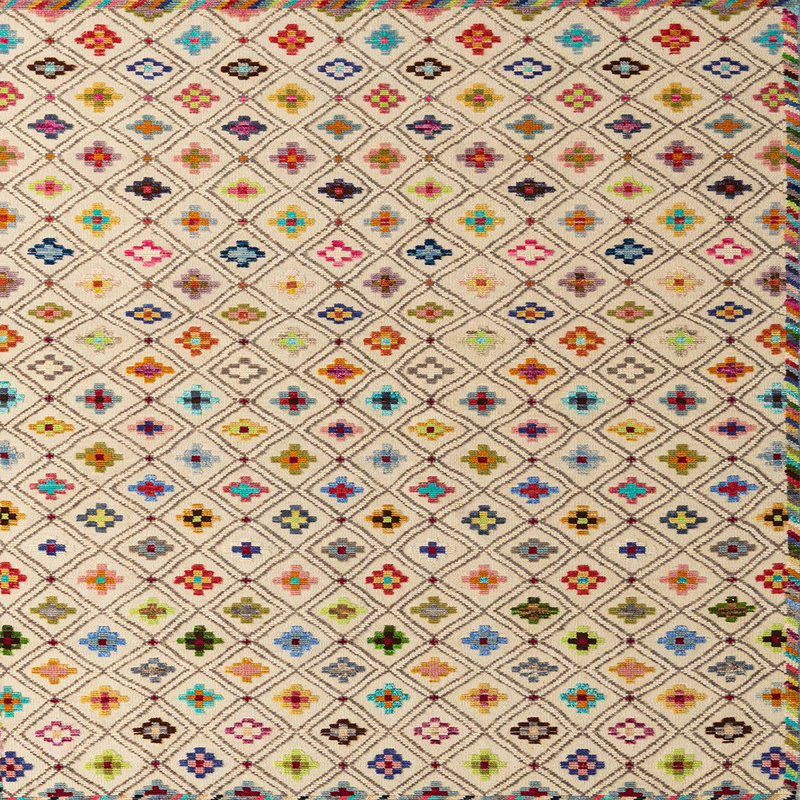Abstract Indoor Rug, Square 6'