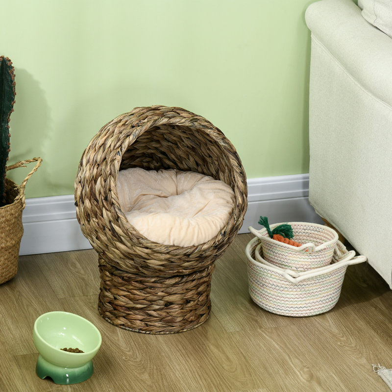 Lit rond pour chat Esperanza, H 24 po x l 16,5 po x P 17 po, Brun