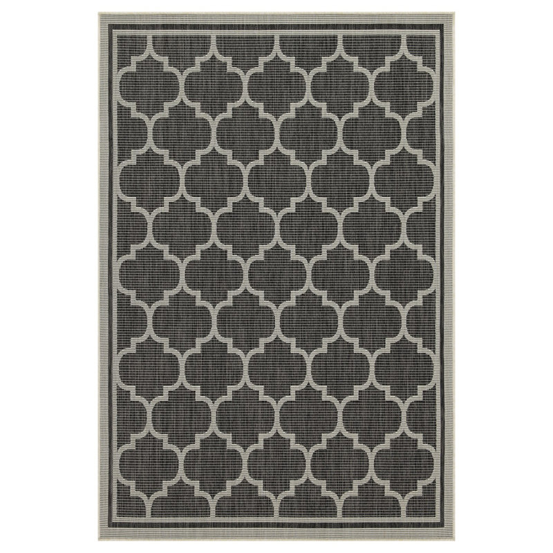 Anthracite 5 Ft. 3 In. X 7 Ft. 3 In. Indoor/Outdoor Area Rug, Rectangle 5'3" x 7'3"