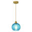  Luminaire suspendu 1 lumière avec abat-jour en verre nervuré en forme de globe pour îlot de cuisine-1310455347