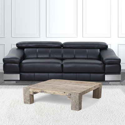 Pettigrew 48" Natural Rectangular Distressed Coffee Table