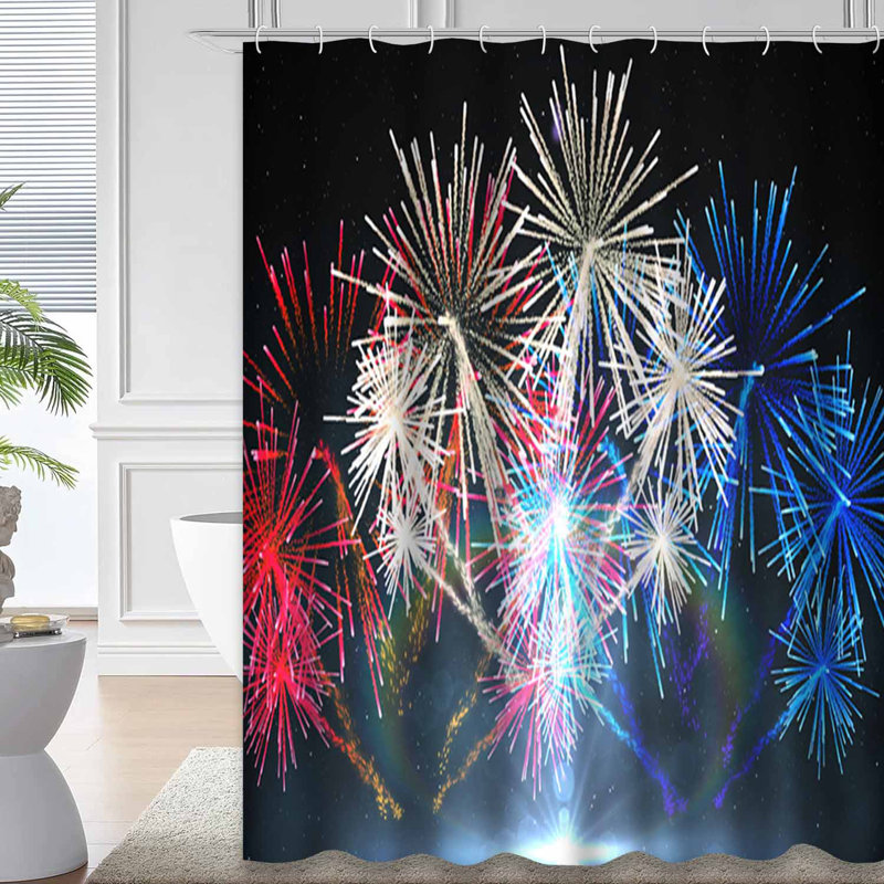 Rideau de douche Firework, L 72 po x l 72 po
