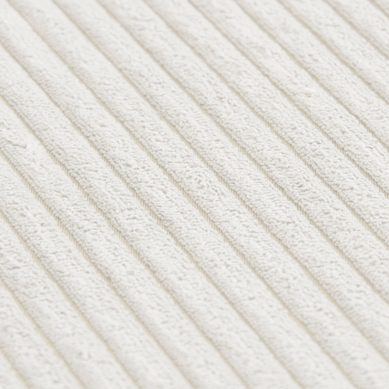 Repose-pieds en velours côtelé 39,37 po Nikodemos, Beige