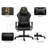 Inbox Zero Gaming Chair with Zodiac Star Sign  Poker Crown Adjustable Armrest and Adjustable Headrest PC & Racing Game Chair in Black