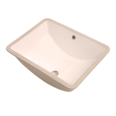 Lavabo pour salle de bain Lavabo de salle de bain rectangulaire en porcelaine blanche