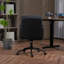 Fauteuil de bureau ergonomique en polyuréthane pivotant à dossier moyen avec roulettes et inclinable