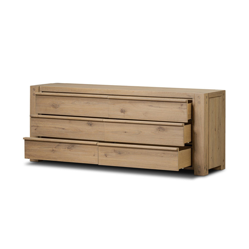 Emmer 6 Drawer Dresser-Aged Smoked Oak