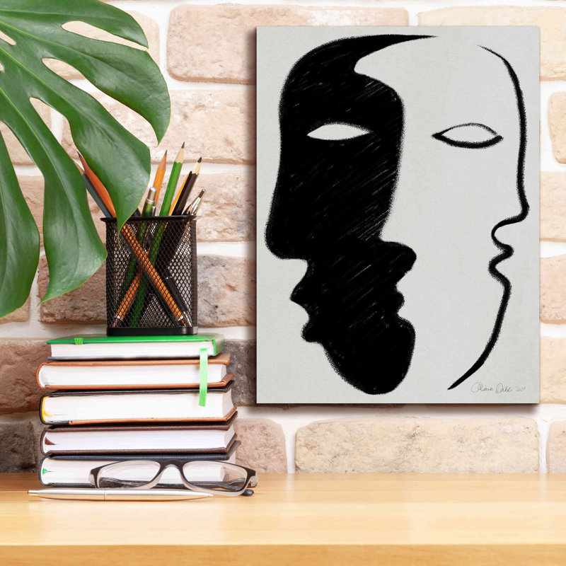 «Paun Face to Face» par Design Fabrikken, reproduction sur toile tendue, H 16 po x l 12 po x P 0,75 po