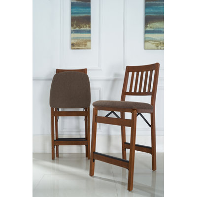 Emington Upholstered Counter Stool with Solid Wood Frame