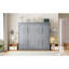 Lit escamotable double pleine grandeur, gris-130605827