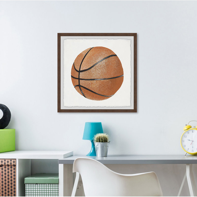 Impression encadrée «Jouons au basketball» par Marionville, H 12 po x l 12 po x P 1,5 po