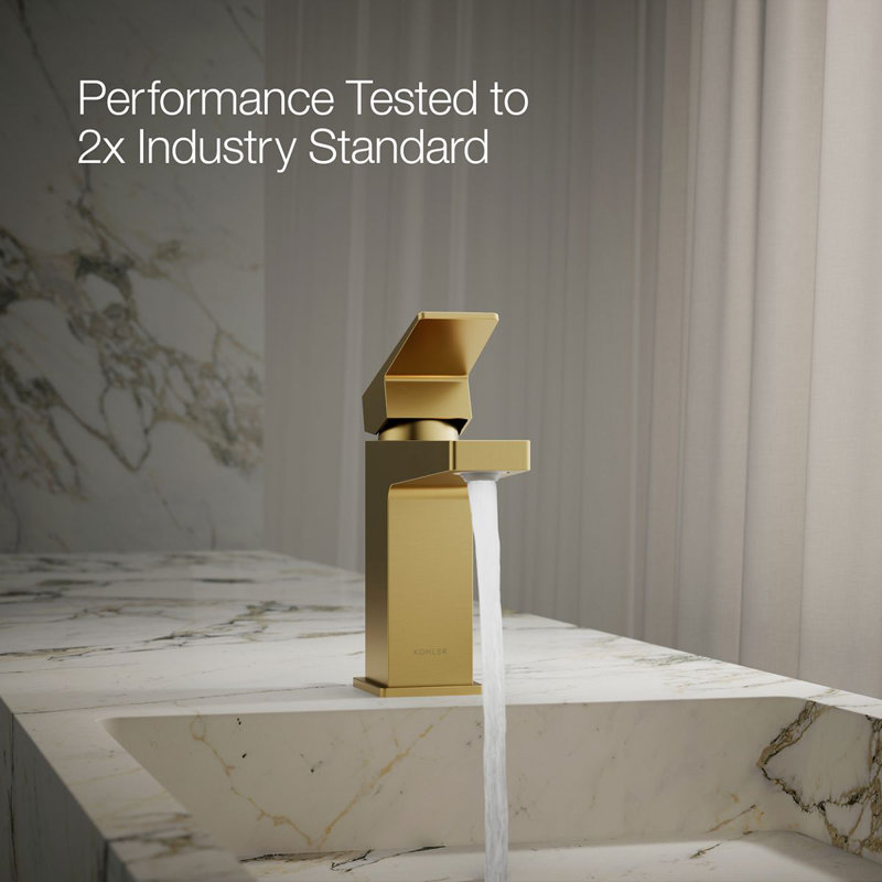 Honesty Single-Handle Bathroom Sink Faucet, 0.5 Gpm, Vibrant Brushed Moderne Brass
