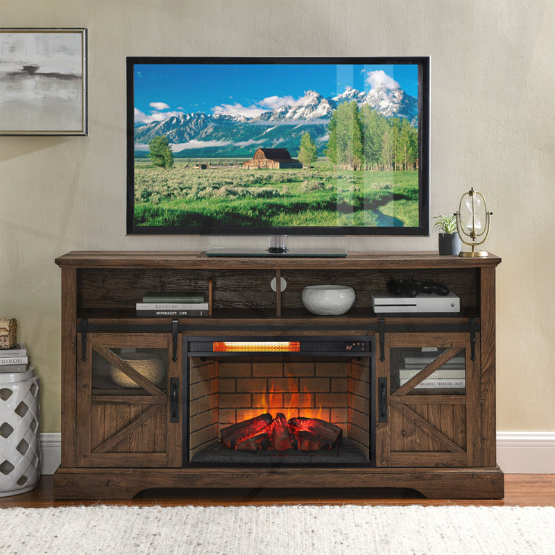 26" Infrared Quartz Heater Fireplace Insert, 18.27'' H x 27.2'' W x 8.2'' D