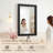Rectangular Decorative Wall Mirror With Statement Deep Frame, HD Tempered Glass Vanity Mirror For Bathroom, Entryway, Or Bedroom-872761204-872761201