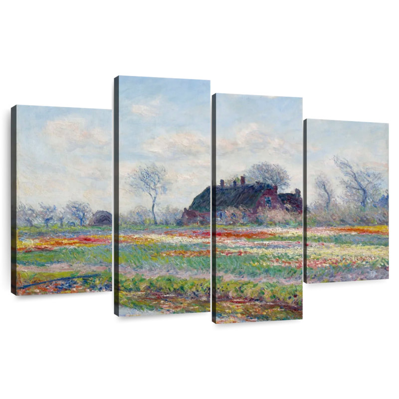 Champs de tulipes d'Alvord à Sassenheim près de Leyde en 1886, H 48 po x l 75 po