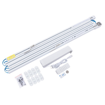 Tringles à rideaux électriques en aluminium avec télécommande Stancuta 4M