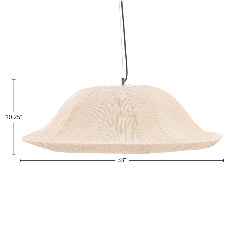 Balbina Pendant, Natural - Small, 10.25" H x 33" W x 33" D