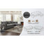 Canapé moderne en chenille gris moderne, canapé compact à 2 places avec deux ports de chargement USB et poches latérales, petit canapé pour chambre, bureau, appartement.-131141842