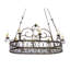 Cira Metal Handcrafted Oval Hanging Pot Rack