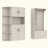 Multifunctional Left-Right Combination Hall Cabinet (Can Be Used Separately) With Storage And 4 Hooks, Storage Cabinet/ Hall Tree 2 In 1 For Living Room, Kitchen And Hallway-1538391881