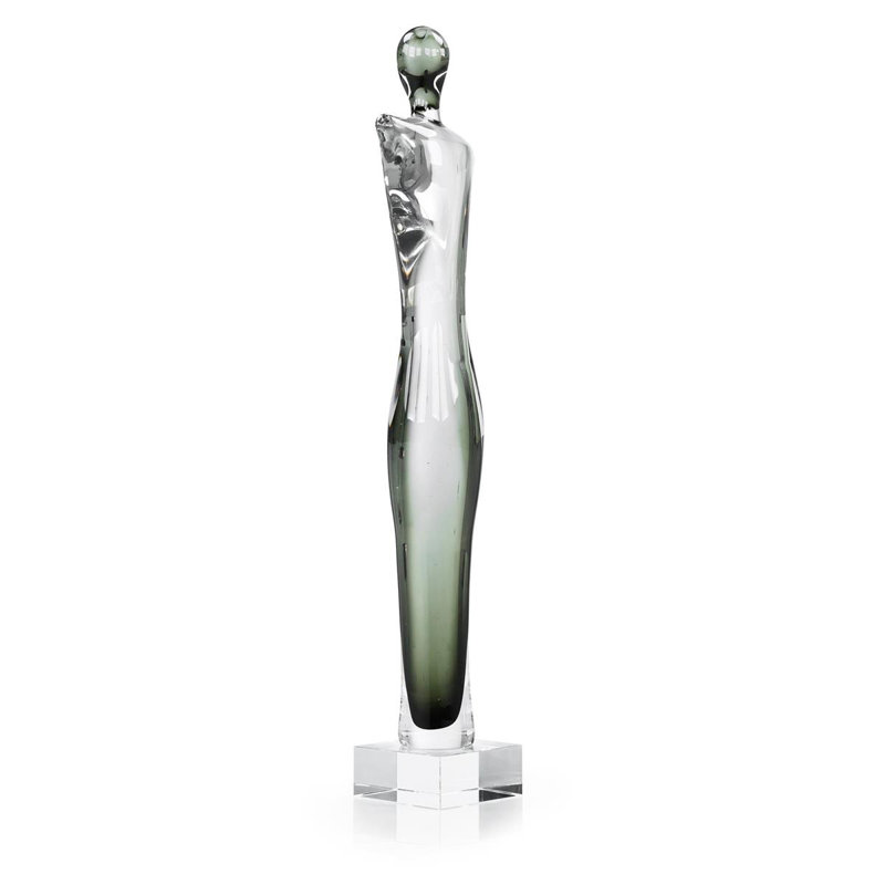 Glass Silhouette Sculpture, Large, 25" H x 6" W x 4" D