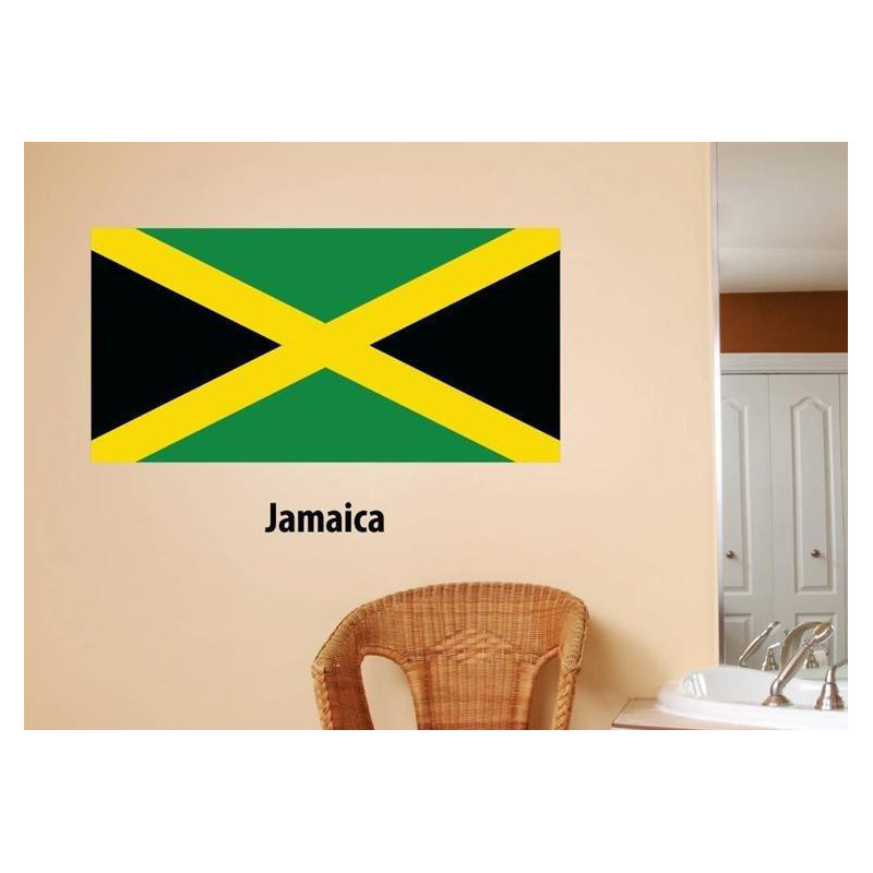 Décalcomanie murale drapeau de jamaïque