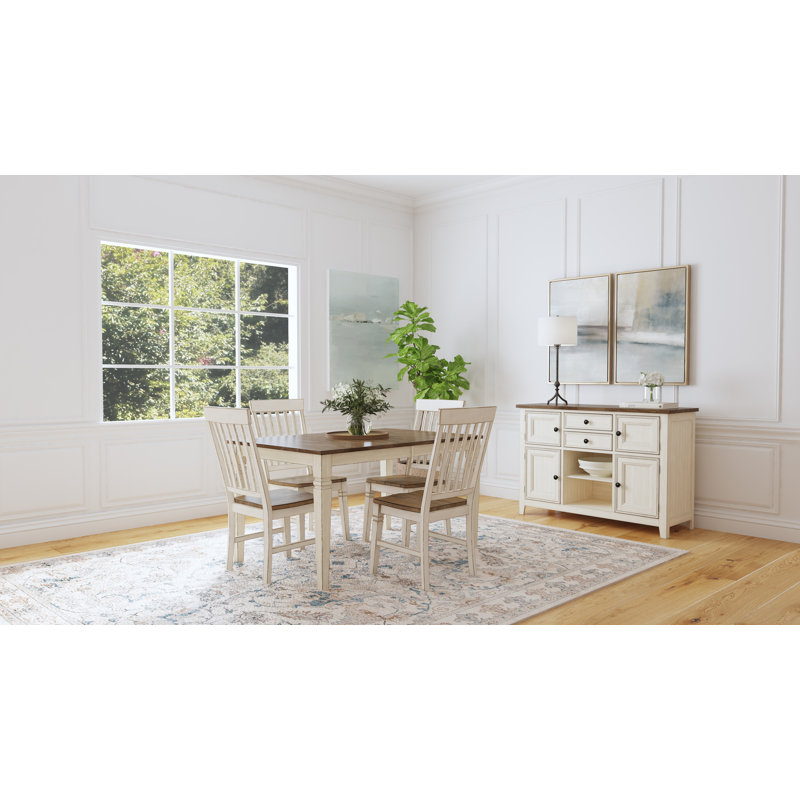 Drisana 6-piece Extendable Solid Wood Dinette Set