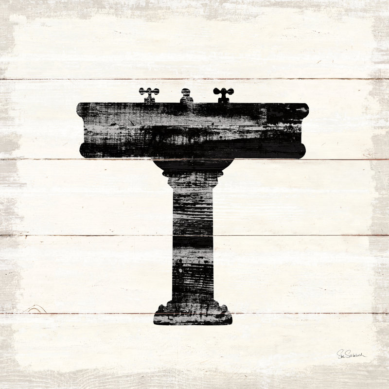 Shiplap Bath II, H 12 po x l 12 po