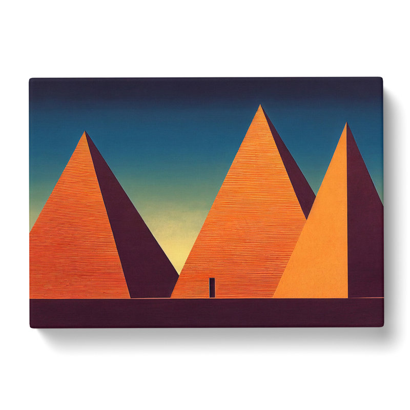 Attractive Pyramids - Wrapped Canvas, 35cm H x 50cm W x 3cm D