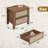 Retro Minimalism 2-drawer Nightstand With Charging Station-1370552939
