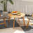 2PCS Outdoor Acacia Wood Side Table Patio 24.5'' Round End Table w/ Slatted Tabletop-816374708
